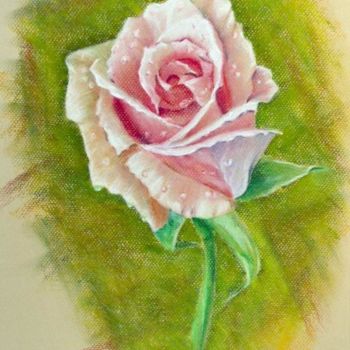 Peinture intitulée "Rose rose" par Patrick Dekint, Œuvre d'art originale