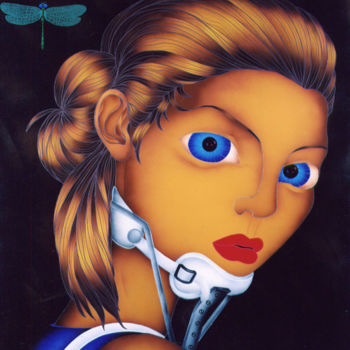 Pintura titulada "Bella Blu" por Kino Mistral, Obra de arte original