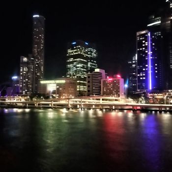 Photography titled "Brisbane by night" by Christine Pons, Original Artwork, Digital Photography