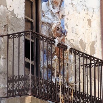 Fotografie getiteld "fantôme au balcon?" door Christine Pons, Origineel Kunstwerk
