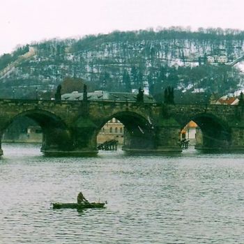 Photography titled "Carlo bridge à Prag…" by Christine Pons, Original Artwork