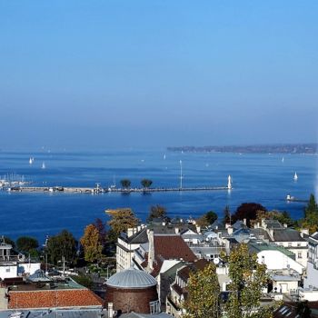 Photography titled "Vue de Genève" by Christine Pons, Original Artwork