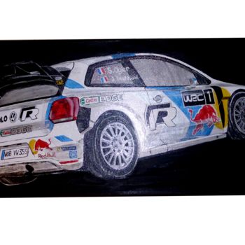 Peinture intitulée "Polo WRC de Sébasti…" par Kinoua Création, Œuvre d'art originale