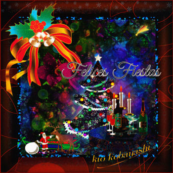 Digitale Kunst getiteld "Felices fiestas.jpg" door Kio, Origineel Kunstwerk