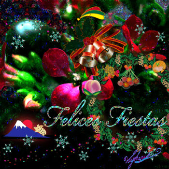 Digitale Kunst getiteld "Felices Fiestas.jpg" door Kio, Origineel Kunstwerk, 2D Digital Work