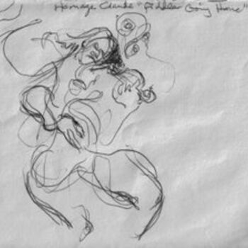 Desenho intitulada "Going Home, Homage…" por Karen Preissler, Obras de arte originais, Tinta
