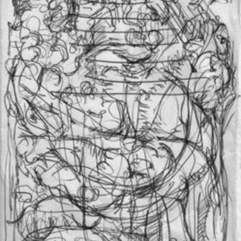 Disegno intitolato "In the Cluster" da Karen Preissler, Opera d'arte originale, Inchiostro