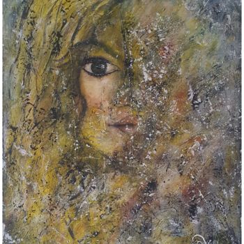Peinture intitulée "Atlantis Girl" par Bukurije Avdija, Œuvre d'art originale, Acrylique