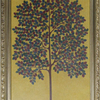 Tekening getiteld "Gemstone tree / Сам…" door Kira Alekseeva, Origineel Kunstwerk, Conté