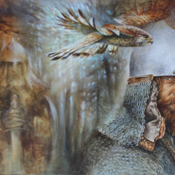 Картина под названием "Исконное" - Кира Мофа-Саргон, Подлинное произведение искусства, Масло