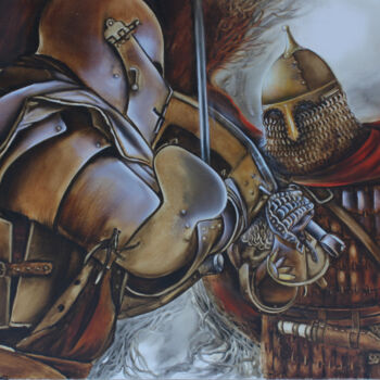 Картина под названием "Велесова Печать" - Кира Мофа-Саргон, Подлинное произведение искусства, Масло
