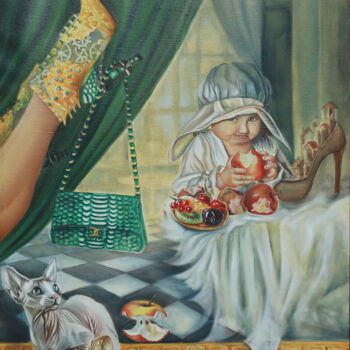 Pittura intitolato "ШАНЕЛЬ" da Kira Mofa Sargon, Opera d'arte originale, Olio