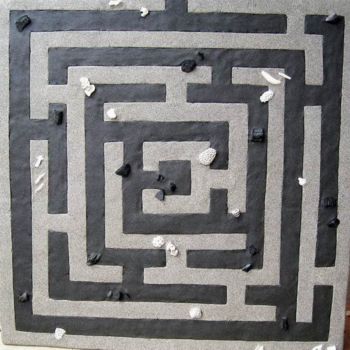 Scultura intitolato "le labyrinthe" da Kire, Opera d'arte originale