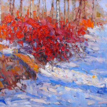 Peinture intitulée "Красная Весна" par Kirill Devochkin, Œuvre d'art originale, Huile