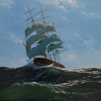 Malerei mit dem Titel "The Wind of Change" von Kirill Nemaltsev, Original-Kunstwerk, Öl Auf Keilrahmen aus Holz montiert