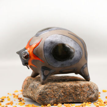 Scultura intitolato "Bull  Ceramic Sculp…" da Valery Kirillov, Opera d'arte originale, Ceramica