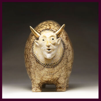 Skulptur mit dem Titel "Centaur Ceramic Scu…" von Valery Kirillov, Original-Kunstwerk, Keramik