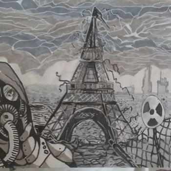 Drawing titled "Niveau 2" by Sarah Bouzaglou Boissin, Original Artwork, Marker