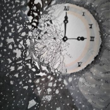 「étoiles de temps」というタイトルの描画 Sarah Bouzaglou Boissinによって, オリジナルのアートワーク, マーカー