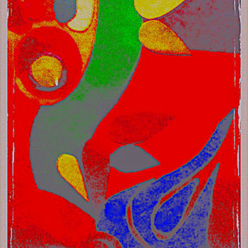 Цифровое искусство под названием "Akim Color" - Kirlian, Подлинное произведение искусства, Коллажи