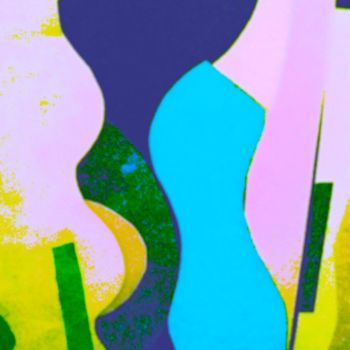 Digitale Kunst mit dem Titel "Muziciel Rose" von Kirlian, Original-Kunstwerk, Digitale Malerei