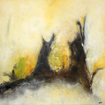 Malerei mit dem Titel "Abstract Landscape" von Kirsten Schankweiler, Original-Kunstwerk, Acryl