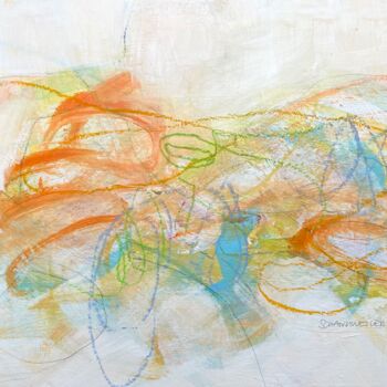 Malerei mit dem Titel "Spring light #1" von Kirsten Schankweiler, Original-Kunstwerk, Acryl Auf Holzplatte montiert