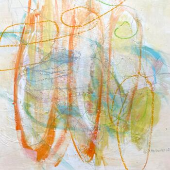 Malerei mit dem Titel "Spring light #4" von Kirsten Schankweiler, Original-Kunstwerk, Acryl Auf Holzplatte montiert