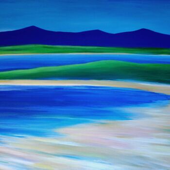 Картина под названием "Beach, Wild Atlanti…" - Kirstin Mccoy, Подлинное произведение искусства, Масло Установлен на Деревянн…