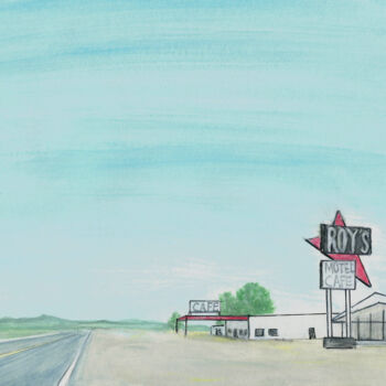 Рисунок под названием "Roy's Motel and Caf…" - Kirstin Mccoy, Подлинное произведение искусства, Акрил