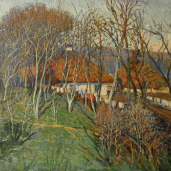 Malerei mit dem Titel "Springtime" von Helen Kishkurno, Original-Kunstwerk, Öl