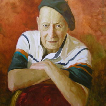 Painting titled "Igor Moiseyev" by Helen Kishkurno, Original Artwork, Oil