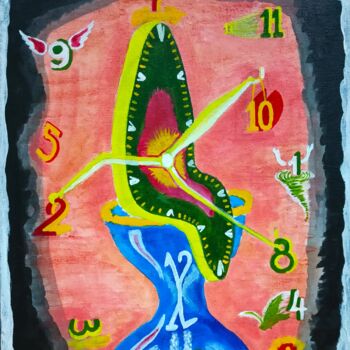 Картина под названием "Space, Time & Matte…" - Kishore Bishoi, Подлинное произведение искусства, Акрил