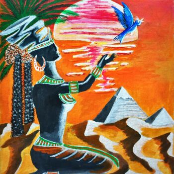 Peinture intitulée "Africa Africa" par Kishore Bishoi, Œuvre d'art originale, Acrylique