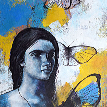 Peinture intitulée "Freedom of Beauty_10" par Kishore Pratim Biswas, Œuvre d'art originale, Acrylique