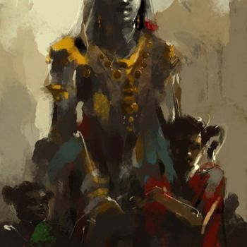 「indian women.」というタイトルのデジタルアーツ Kishore Singhによって, オリジナルのアートワーク