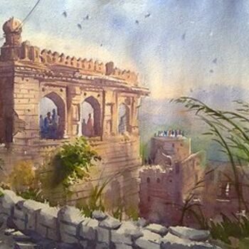 Pittura intitolato "Aurangabad" da Kishore Singh, Opera d'arte originale