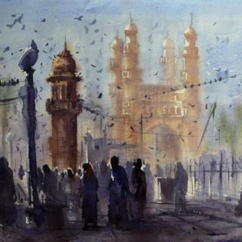 绘画 标题为“Hyderabad18” 由Kishore Singh, 原创艺术品, 油