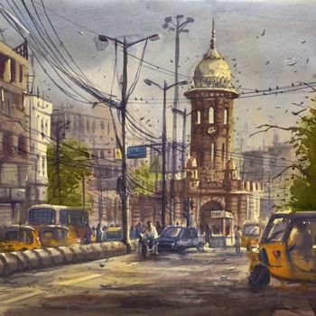 绘画 标题为“Hyderabad21” 由Kishore Singh, 原创艺术品, 油