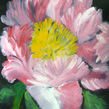 「розовый пион」というタイトルの絵画 Natalia Кislitsaによって, オリジナルのアートワーク, オイル