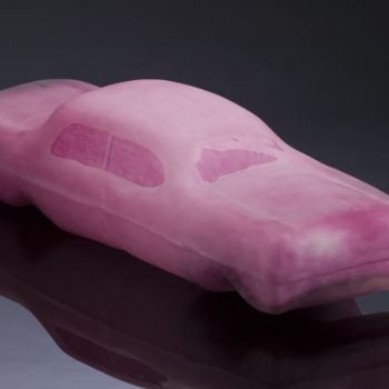 Skulptur mit dem Titel ""Pink Cadillac"" von Kitty Mathieson, Original-Kunstwerk