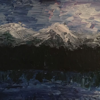 Peinture intitulée "Abstract Mountains…" par Kj Burk, Œuvre d'art originale, Acrylique
