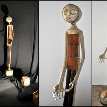 Sculpture titled "La femme du vent" by Karine Krynicki, Original Artwork, Mixed Media