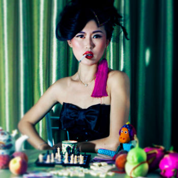 Photography titled "LadyinQipao4.jpg" by Klara Landrat, Original Artwork