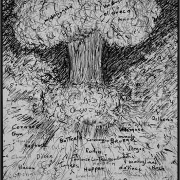 Drawing titled "Art of War" by Kevin Larmee, Original Artwork