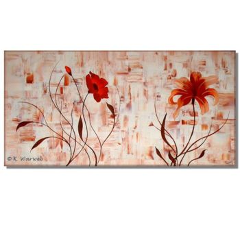 Malerei mit dem Titel "Poppies & Lilies -…" von Klaudia Warwel, Original-Kunstwerk