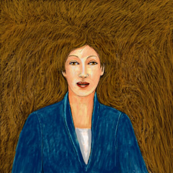 Digital Arts titled "LONG HAIR" by Klaus Grumbach, Original Artwork, Digital Painting