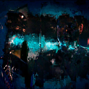 Digitale Kunst mit dem Titel "Light Eaters" von Klaus Rudolph, Original-Kunstwerk, 2D digitale Arbeit