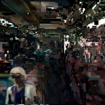 Digitale Kunst mit dem Titel "Traffic IV" von Klaus Rudolph, Original-Kunstwerk, 2D digitale Arbeit