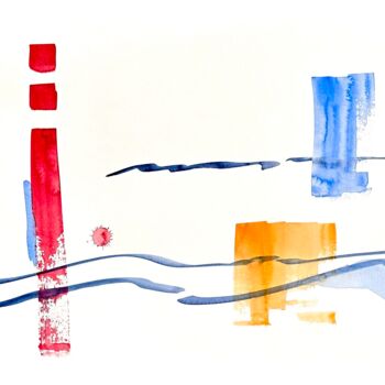 Painting titled "sooner and later VII" by Klaus Stieghorst (KS), Original Artwork, Watercolor